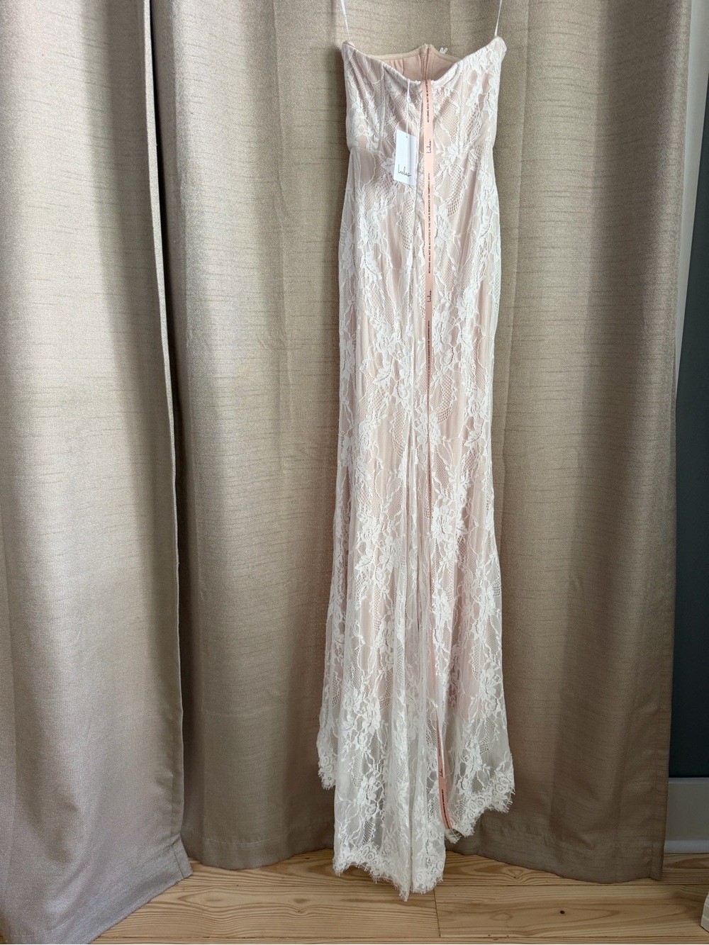 Lulus Valeria White Lace Strapless Bustier Maxi Dress - Size XS - Picture 3 of 3